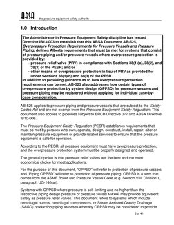 the pressure equipment safety authority   
3 of 41  
 
1.0 Introduction  
The Administrator in Pressure Equipment Safety
