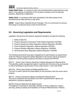 the pressure equipment safety authority   
8 of 41  
Safety Relief Valve - is a pressure relief valve characterized by r