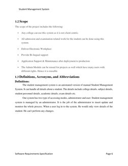 SRS for Student Management System | PDF | World Wide Web | Internet & Web