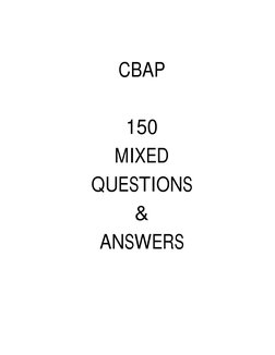 CBAP Exam: 150 Mixed Questions & Answers | PDF | Business Analysis ...