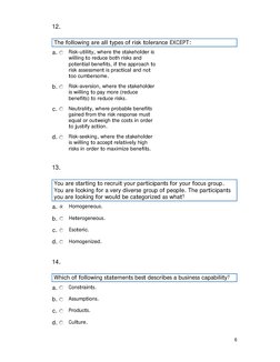 Cbip Sample Question CBAP Exam: 150 Mixed Questions & Answers | PDF | Business Analysis ...
