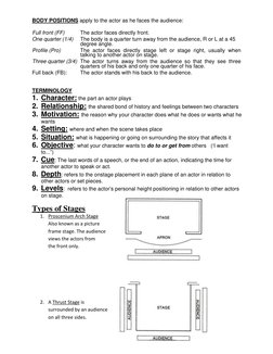 Understanding Stage Areas and Directions | PDF | Actor | Performing Arts