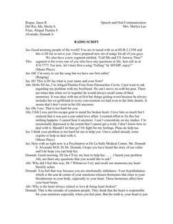 Roque, Jason R. 
                 Speech and Oral Communication
Del Rio, Ma. Sheila S.
                   Mrs. Merlyn Lee
Fri