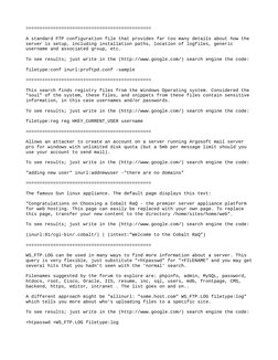 ==============================================
A standard FTP configuration file that provides far too many details about how