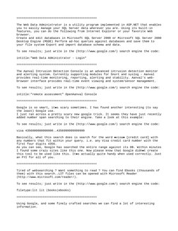 ==============================================
The Web Data Administrator is a utility program implemented in ASP.NET that en