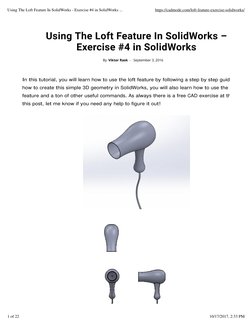 Mastering Loft Feature in SolidWorks | PDF | Space | Geometry