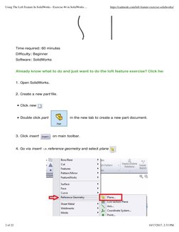 Mastering Loft Feature in SolidWorks | PDF | Space | Geometry