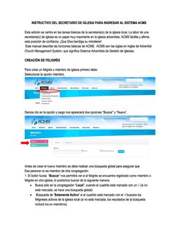 Ingreso al Sistema ACMS para Secretarios | PDF | Point and Click ...