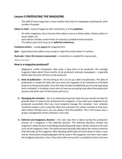 Magazine Production Process Overview | PDF | Copy Editing | Proofreading