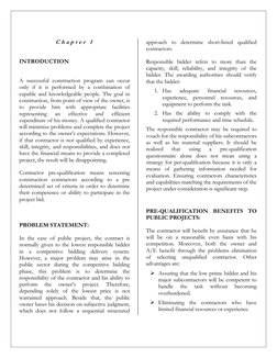 C h a p t e r  1  
INTRODUCTION 
A successful construction program can occur 
only if it is performed by a combination of