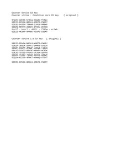 Counter Strike CD Keys List | PDF