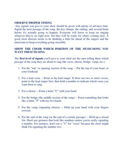 Hand Signals for Choir Conducting | PDF | Song Structure | Choir
