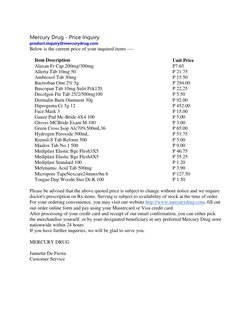 Mercury Drug Price List 2023 | PDF | Payments | Financial Technology