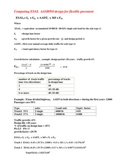 ESAL Calculation for Pavement Design | PDF | Lane | Industries
