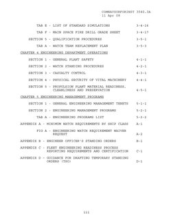 COMNAVSURFORINST 3540.3A 
 
11 Apr 08 
 
iii
 
        TAB E - LIST OF STANDARD SIMULATIONS             3-4-16 
 
        T