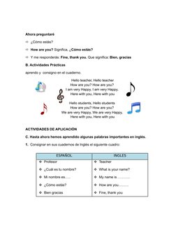Ahora preguntaré
¿Cómo estás?
How are you? Significa, ¿Cómo estás? 
Y me responderás: Fine, thank you. Que significa: Bien