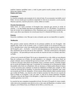 espíritus impuros quedaban sanos; y toda la gente quería tocarlo, porque salía de él una 
fuerza que sanaba a todos. 
Palabra
