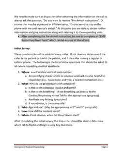 Emergency Medical Dispatch Training Guide | PDF | Dispatcher ...