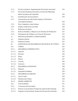 f.1.2. 
Niveles de pobreza  Departamental, Provincial y Seccional 
 
225 
f.1.3.  
Privaciones Humanas Esenciales en la Secci