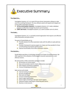 www.iguidemedia.com 
3 
 
 
 
The Objective… 
 
Investigative Systems, LLC, is in need of Process Server Automation softw