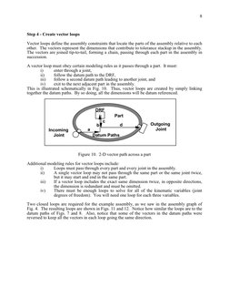 8
Step 4 - Create vector loops 
 
Vector loops define the assembly constraints that locate the parts of the assembly relati