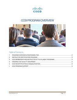 CCSI Program Overview and Certification Guide | PDF | Cisco ...