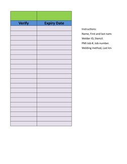 Printable Welder Continuity Log Template | PDF | Technology & Engineering
