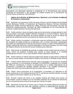 Página 5 de 49 
Clave: 2070-003-002 
 
proveedores y(o) fabricantes siguiendo lo establecido en el “Procedimiento par