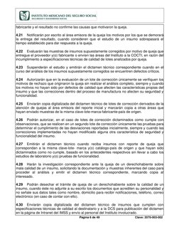Página 6 de 49 
Clave: 2070-003-002 
 
fabricante y el resultado no confirme las causas que motivaron la queja. 
 
4.