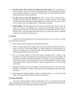  
Job title must be clear and does not mislead anyone who reads it. You are looking for a 
Software Engineer? Then say so. W