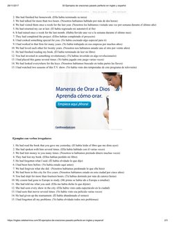 30 Ejemplos de Pasado Perfecto en Inglés | PDF | Verbo | Tipología ...