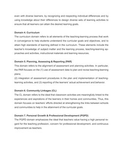 even with diverse learners, by recognizing and respecting individual differences and by
using knowledge about their differenc