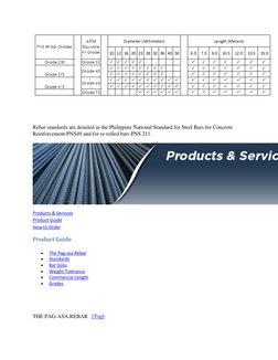 Rebar Specifications and Standards Guide | PDF | Engineering | Industries