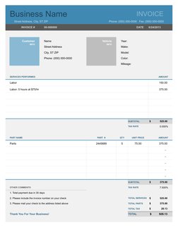 © 2013-2014 Vertex42.com
Business Name
INVOICE
Street Address, City, ST ZIP
Phone: (000) 000-0000   Fax: (000) 000-0000
IN