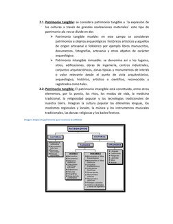 2.1. Patrimonio tangible: se considera patrimonio tangible a ¨la expresión de                                
las culturas
