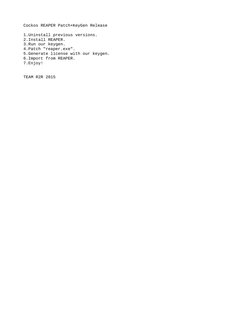 REAPER KeyGen and Patch Instructions | PDF | Home & Garden | Computers