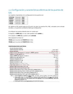2.2 Configuración y características eléctricas de los puertos de 
E/S.  
Los registros importantes en la configuración de los