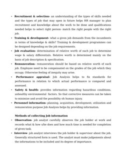 •      Recruitment & selection- an understanding of the types of skills needed
and the types of job that may open in future h