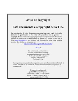Aviso de copyright
Este documento es copyright de la TIA.
La reproducción de estos documentos en copia impresa o copia electr