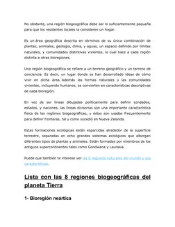 Ocho Regiones Biogeográficas del Mundo | PDF | Geografía Física ...