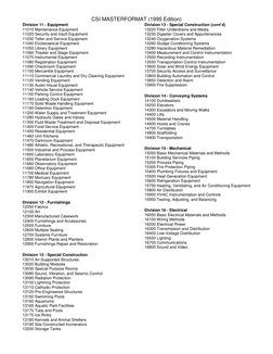 1995 CSI Masterformat PDF | PDF