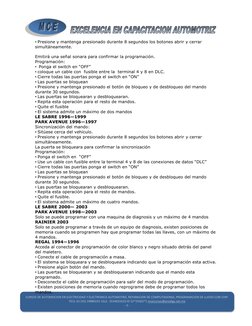 - 5 - 
 
 
CURSOS DE AUTOMOCION EN ELECTRICIDAD Y ELECTRONICA AUTOMOTRIZ, REPAR