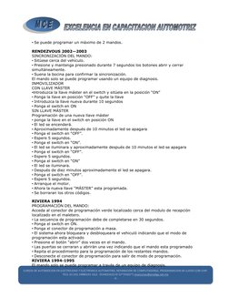 - 6 - 
 
 
CURSOS DE AUTOMOCION EN ELECTRICIDAD Y ELECTRONICA AUTOMOTRIZ, REPAR