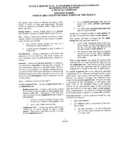 State Farm Auto Policy | PDF