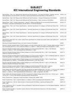 SUBJECT
IEC International Engineering Standards
Optical Fibres - Part 1-51: Measurement Methods and Test Procedures - Dry Hea