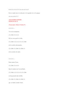 6 6 6 (5) (5) (5) 5 5 5 (4) (4) (4) 4 (4) 5  
 
Esto se repite una vez más pero a la segunda vez se le agrega:  
 
(4) (4) (4