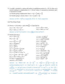 Differentiation Questions and Solutions | PDF | Derivative | Tangent