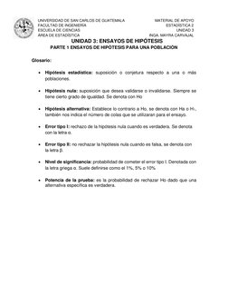 UNIVERSIDAD DE SAN CARLOS DE GUATEMALA                             MATERIAL DE APOYO 
FACULTAD DE INGENIERÍA