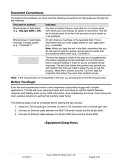Kinetix 5500 CIP Safety (Rev 1.00) 
6/13/2014 
 
 
Page 8 of 23 
Document Conventions 
Throughout this workbook, we have us