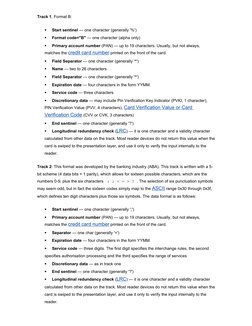 Credit Card Track Data Formats | PDF | Technology & Engineering